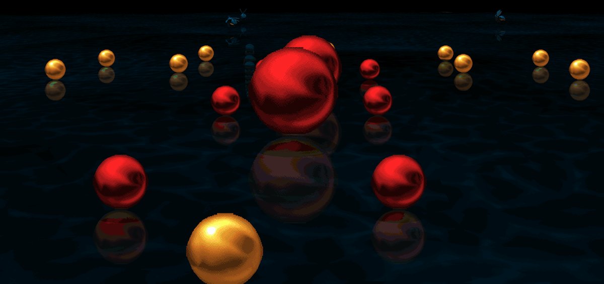The same scene with the RenacidaMods edition: the same red and gold mana balls are now round.